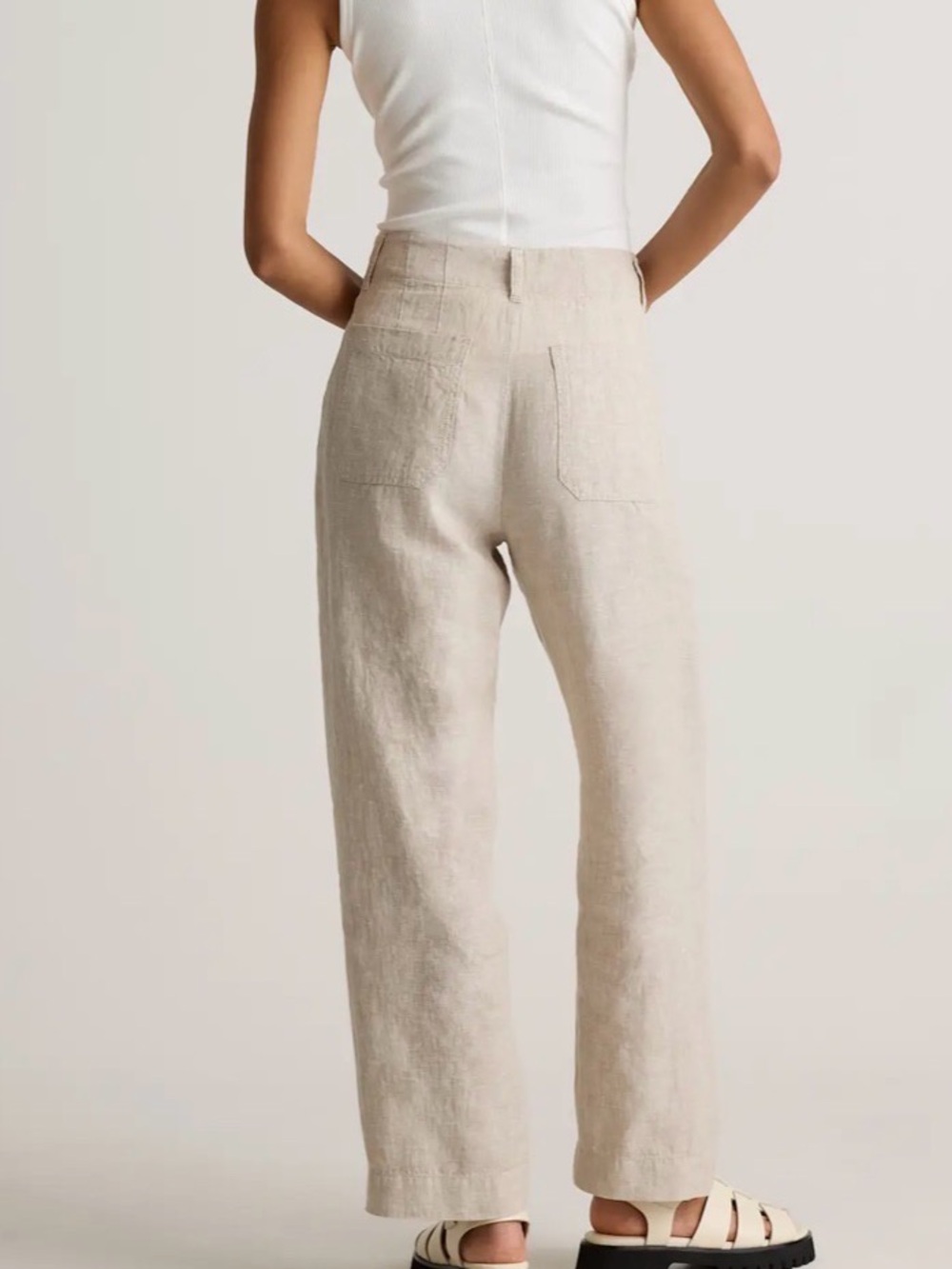 Quince 100% Linen Pants in Natural Beige New with tags Size 6 - Picture 6 of 8